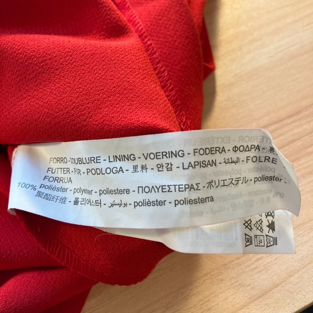 Zara Red Cut Out Bustier Bodycon Dress Size M - Picture 4 of 6